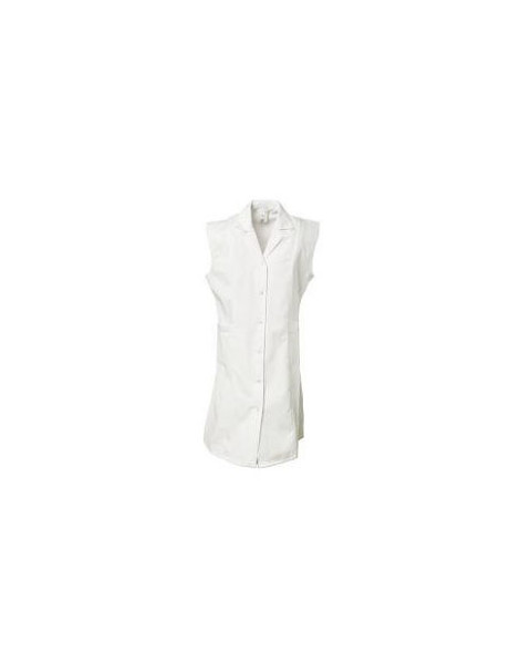 Manteau de travail femme Planam, tissu mixte, sans manches, blanc pur, taille 54, 1622054