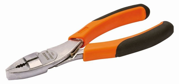 Pince universelle Bahco, chromée, poignées revêtues de PVC, 180 mm, emballage industriel, 2630GC-180IP