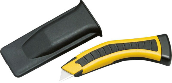Couteau trapézoïdal Projahn à lame rétractable + étui de protection, 3301