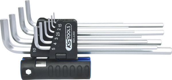 KS Tools Jeu de clés Allen 3 en 1, 10 pièces XL, 920.2300