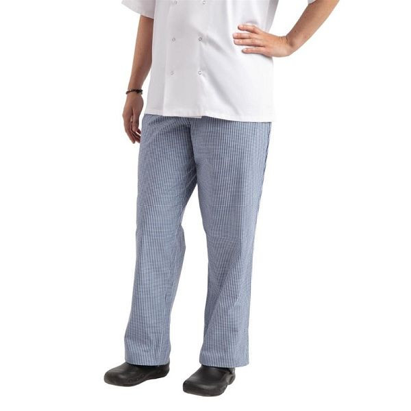 Whites pantalon de chef de EASYFIT petit bleu blanc à carreaux XXL, A025T-XXL