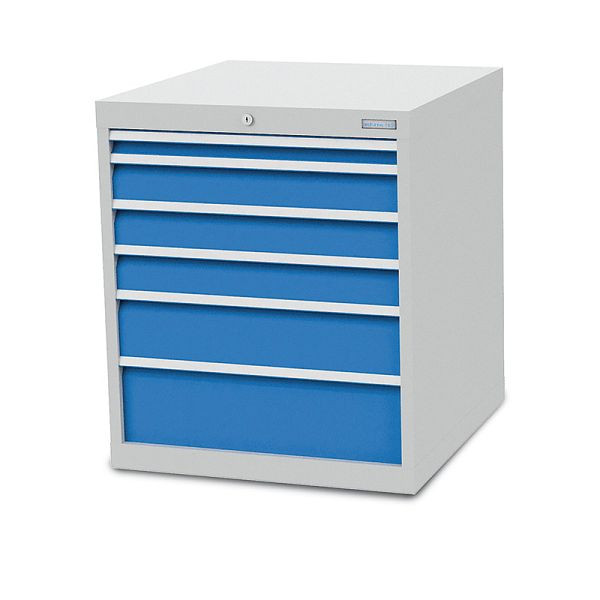 Armoire à tiroirs Bedrunka+Hirth, profondeur 736 mm, R 24-24, 6 x tiroirs, dimensions en mm (LxPxH) : 705 x 736 x 819, 780/1311V10A