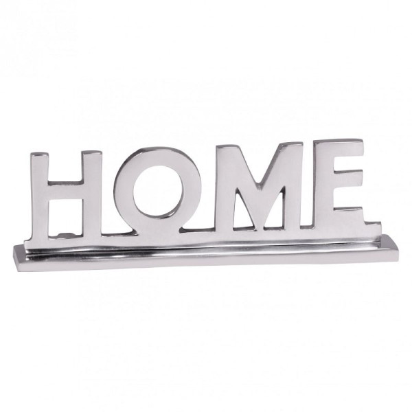 Wohnling Décoration d'intérieur Inscription Design Salon Table à manger Décoration Appartement Aluminium Aluminium Décoration d'intérieur Argent 22 cm, WL1.930