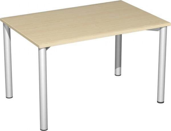 bureau geramöbel hauteur fixe, 1200x800x720, érable/argent, S-550102-AS