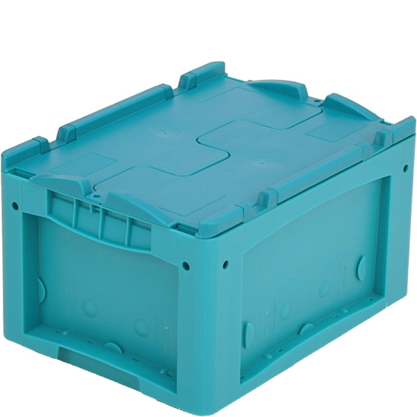 BITO petit porte-charge KLTD avec couvercle /KLTD43220 400x300x220 turquoise, couvercle, C0572-0003