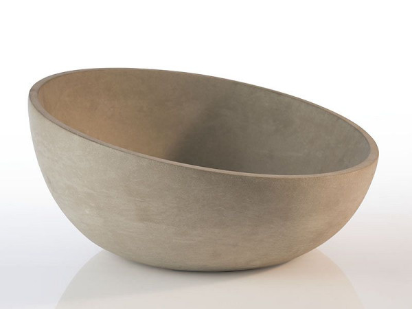 Bol APS -ELEMENT-, Ø 29,5 cm, hauteur : 8,5 / 14,5 cm, béton, 2,5 litres, avec fond adapté aux meubles, 30002