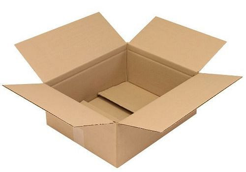 Boîte pliante en carton ondulé TransPak 1 paroi, dimensions intérieures 400 x 330 x 160 mm, qualité 1,30C, paquet de 25, 299276