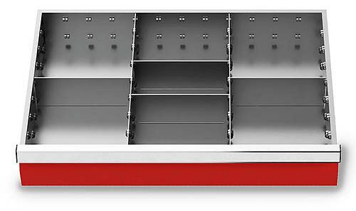 Bedrunka+Hirth inserts de tiroir T500 R 24-16, hauteur de façade 100 mm, 168-145-100