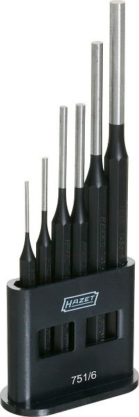 Jeu de chasse-goupilles Hazet, nombre d'outils : 6, poids net : 0,54 kg nombre d'outils : 6, 751/6