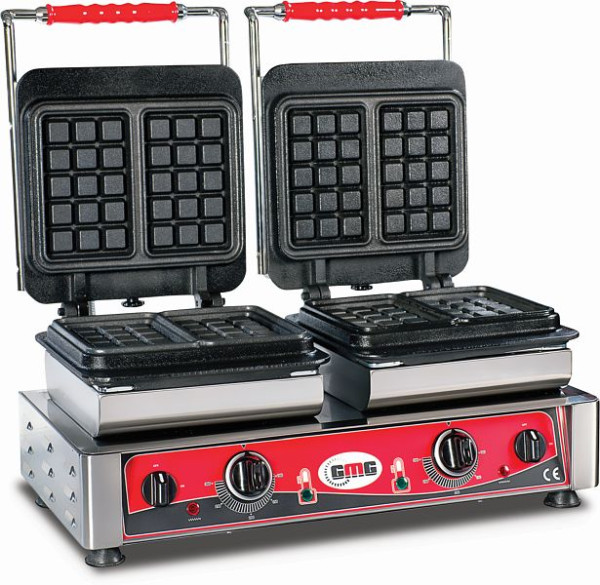 Gaufrier GMG Bruxelles, 4x (10,2 x 16,4 x 2,6 cm), plaque de cuisson interchangeable, très facile à monter, 50° à 300°C, facile à nettoyer, WE-22