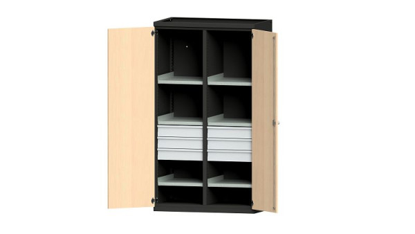 Etablis ANKE, armoire pour charges lourdes, modèle 203 VH, 1085 x 630 x 1950 mm, RAL 7016/décor hêtre, 620.069