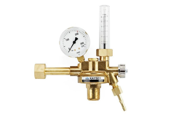 Régulateur de pression ELMAG 'Argon/Co2' avec débitmètre, avec 1 manomètre, Ø 63 mm et débitmètre, 200 bar, 5-30 l/min., 57121