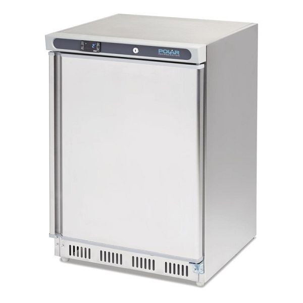 Congélateur de table en acier inoxydable Polar modèle 140L, CD081