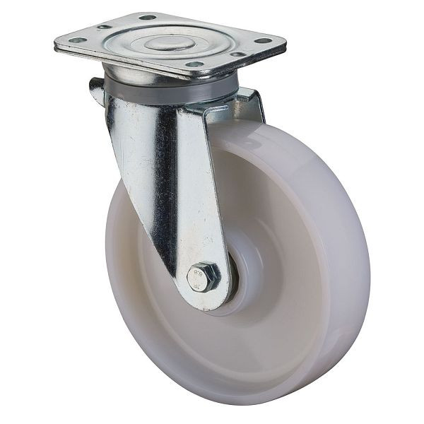 Roulette pour charges lourdes BS Rolls, largeur de roue 50 mm, Ø roue 200 mm, capacité de charge 600 kg, bande de roulement/corps de roue plastique, roulements à billes, N100.B15.202