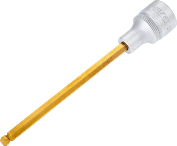 Douille tournevis Hazet, carré creux 12,5 mm, profil à six pans creux, 6 mm, version longue avec tête sphérique, 986KK-6