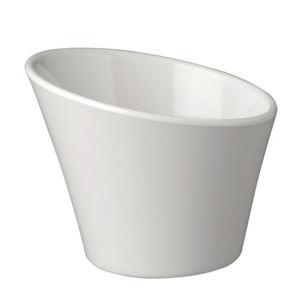 Bol APS -CASUAL-, Ø 12 cm, hauteur : 7,5 / 9,5 cm, mélamine, blanc, 0,3 litre, 84216