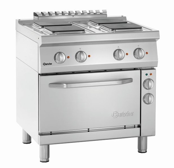 Cuisinière électrique Bartscher 700, B800, 4 plaques, four électrique, 286326