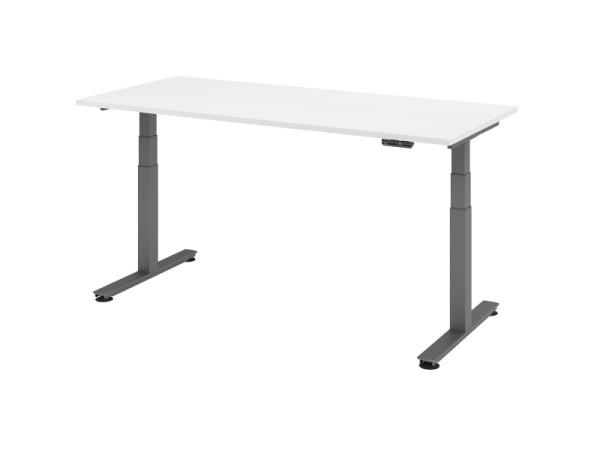 Hammerbacher bureau assis-debout électrique 180x80cm blanc, VXDSM19/W/G