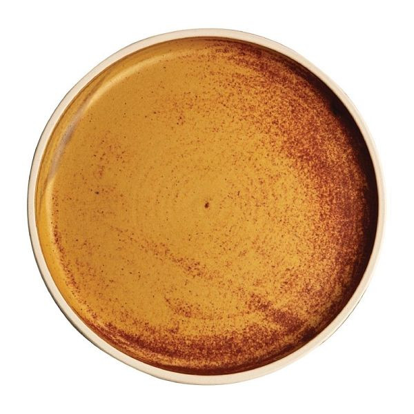 OLYMPIA assiette plate ronde en toile sienne-rost 18cm, UV: 6 pièces, FA307