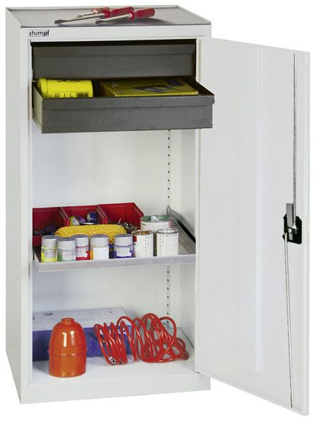 armoire à outils et matériaux contondants série 3000, 7035/7035, 2 tiroirs 100 mm, 1 étagère, 3001207