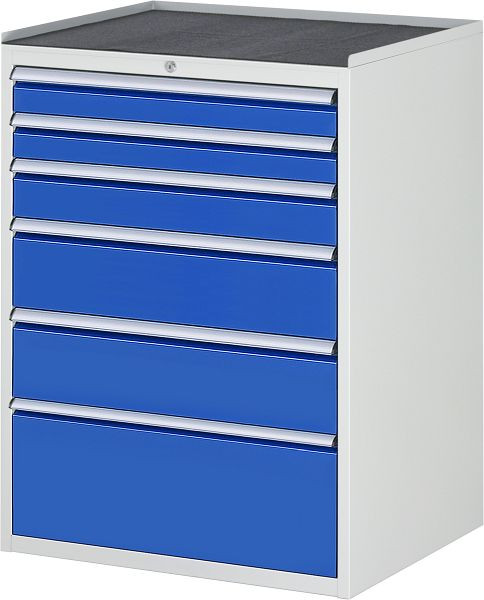 Armoire à tiroirs RAU série 7000, L770 x P650 x H1035 mm, support métallique, hauteur 25 mm, tiroirs : 2xH90, 1xH120, 2xH180, 1xH270 mm, 13-XL7.7A-MT.11