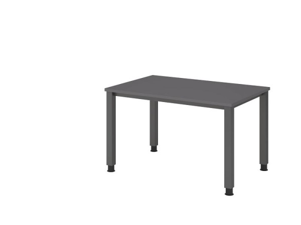 Bureau Hammerbacher 4 pieds carré 120x80cm graphite, forme rectangulaire, VQS12/G/G