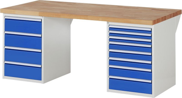 Etabli RAU série 7000 - modèle 7822-3, L2000 x P900 x H890 mm, base système L2000 x P850 x H850 mm, 03-7822A3-209B4M.11