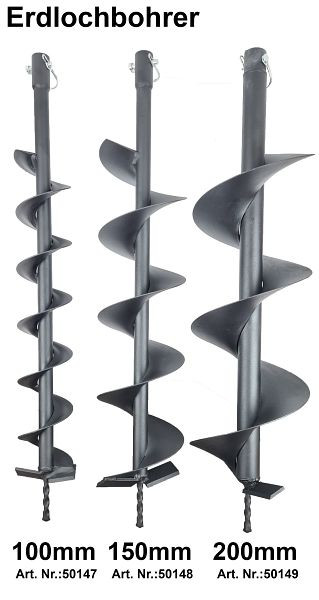 Tarière Berger & Schröter pour 50301, 50310, 50311, diamètre 20 cm, facile à accoupler. Longueur environ 80 cm., 50149