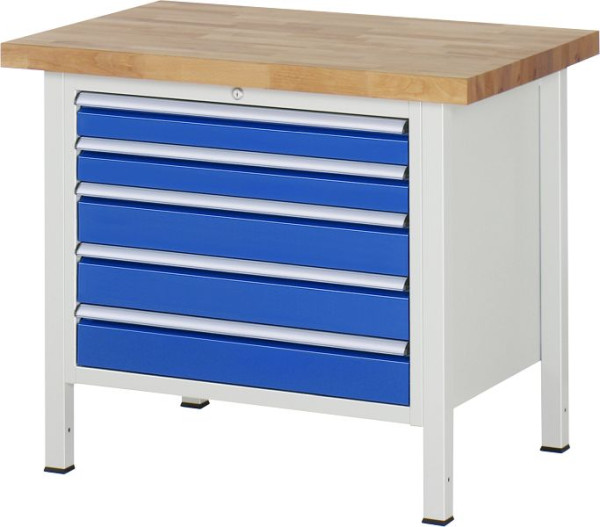 Etabli RAU série 8000 - modèle 8271, L1000 x P700 x H840-1040 mm, base système L860 x P650 x H800-1000 mm, 03-8271A2-107B4H.11