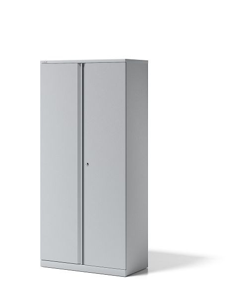Armoire à portes battantes Bisley Essentials, avec 4 étagères pour 5 hauteurs de dossiers, gris clair, YECB09194S645