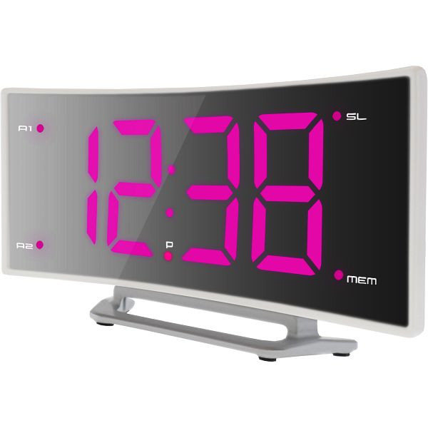 Radio-réveil Technoline radio-réveil, dimensions : 171 x 40 x 87 mm, WT 460 rose