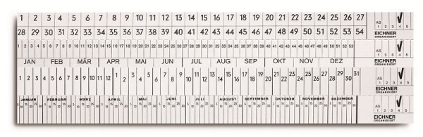 Bandes de planification et de rendez-vous Eichner pour la série VISIMAP, type : AS, UE : 100 pièces, 9036-00052