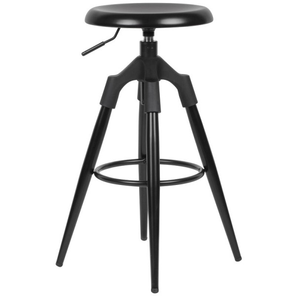 Tabouret de bar Wohnling métal noir 72-80 cm, WL6.046