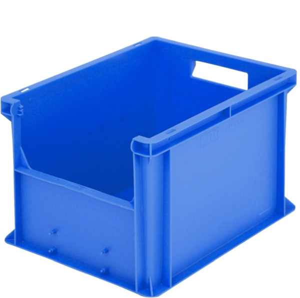 Bac gerbable BITO Euro BN /BN43264 400x300x265 bleu, ouverture de retrait à l'avant, C0850-0020