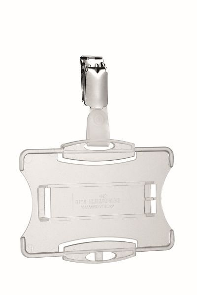 Porte-carte d'identité DURABLE avec clip pour 1 carte d'identité, transparent, paquet de 25, 811819