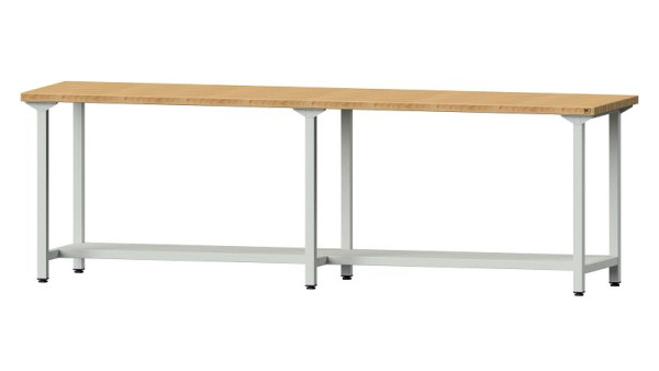 Table de travail ANKE, modèle 91, 2800 x 700 x 890 mm, RAL 7035, BMP 40 mm, 400.449