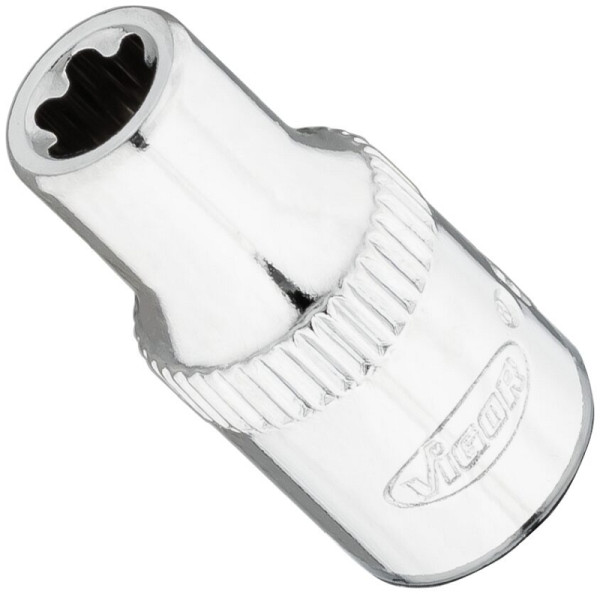 Insert de clé à douille VIGOR T-Plus, carré 6,3 mm (1/4 pouce), profil E+, E6+, V7920-EP6