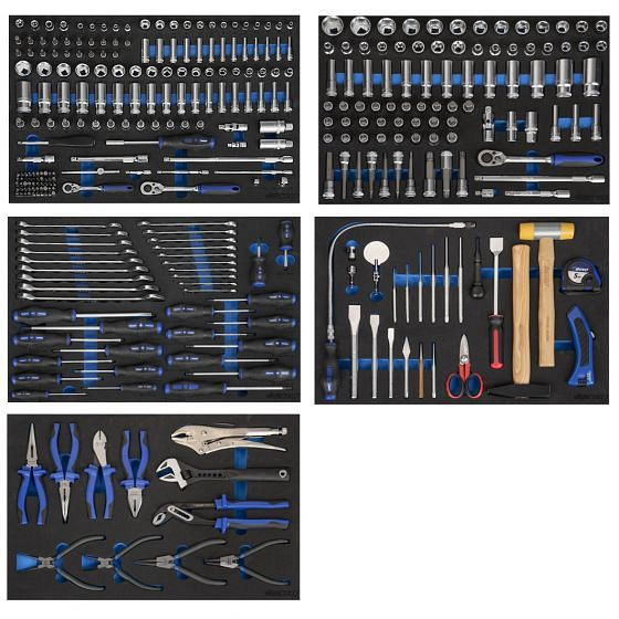 Coffret d'outils Boxo 1/4", 3/8" et 1/2" 330 pièces 5 tiroirs, BXE013