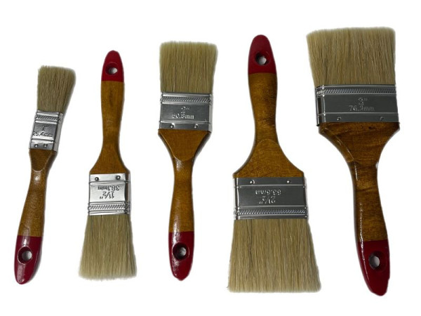 VaGo-Tools set de pinceaux pinceau 25/38/50/63/75mm pinceau glacis 60 pièces pinceau plat, 193-010/015/020/025/030 chacun 12_tv