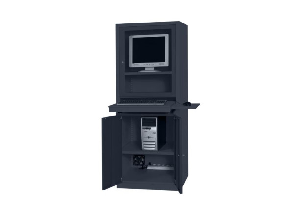 Armoire informatique SOFAME AIC500 L650 x P 550 x H 1750 mm, gris anthracite RAL 7016, W040010001GA