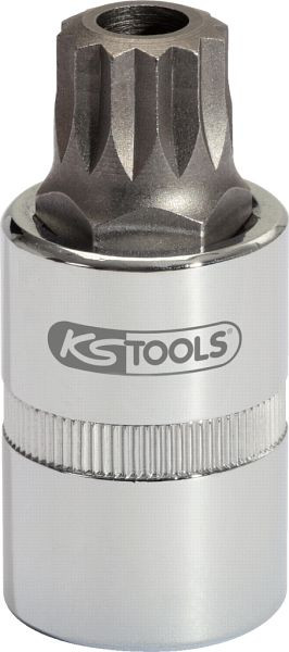 KS Tools Douille embout 1/2" XZN avec trou frontal, M16, 55 mm, 911.1348