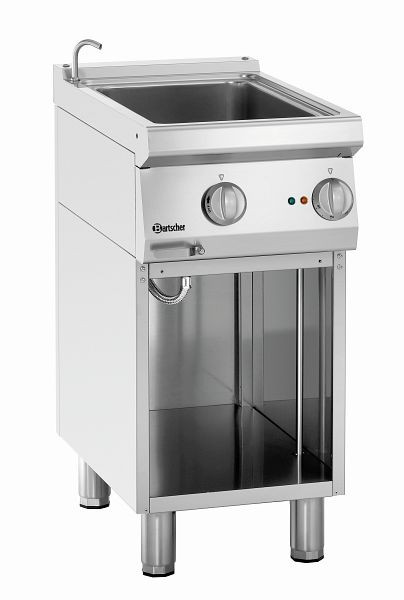 Bartscher Bain Marie 700, B400, structure ouverte, avec robinet d'arrivée d'eau, 286301
