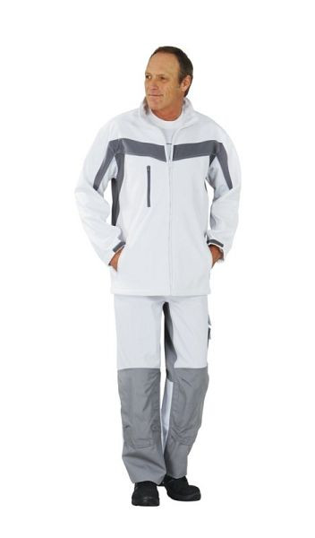 Veste softshell Planam Plaline, blanc pur/zinc, taille XL, 2703056