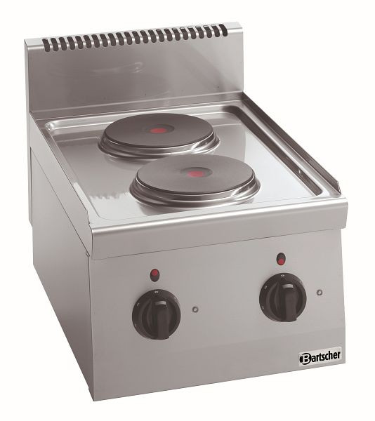Cuisinière électrique Bartscher 600 2PLTG, 2 plaques, 131723