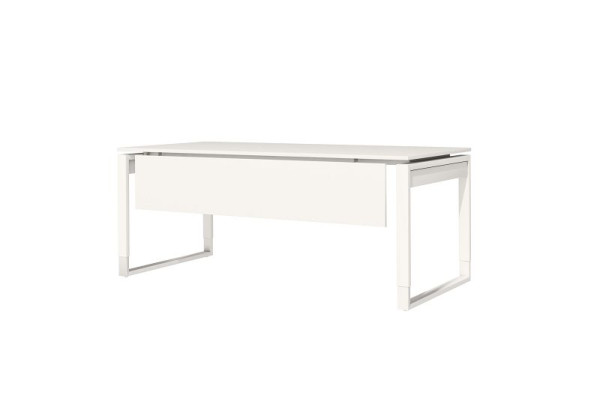 Panneau de genoux Kerkmann pour bureaux de 1600 et 1800 mm, frais, L 1450 x P 16 x H 300 mm, blanc, 19371910