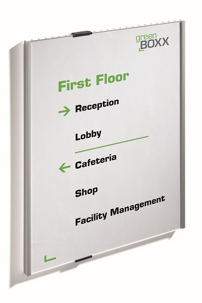 DURABLE INFO SIGN plaque de porte A3, argent, 480823
