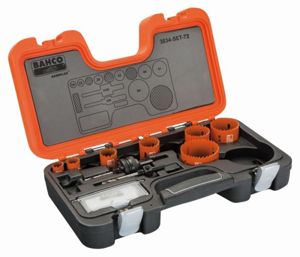 Jeu de scie cloche Bahco, 9 pièces, 3834-SET-72