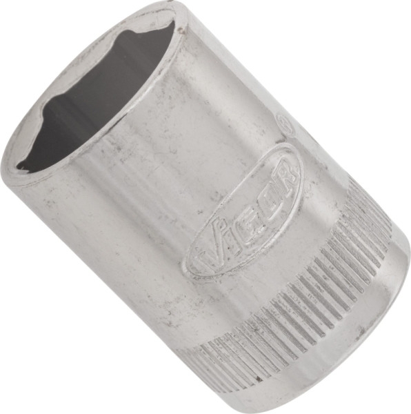 Insert de clé à douille VIGOR, carré creux 6,3 mm (1/4 pouce), profil à six pans extérieurs, 13 mm, V2425N