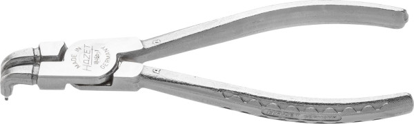 Pince pour circlips Hazet, standard : DIN 5256 forme D, surface : chromée, pointe gris acier, longueur : 140 mm, 1846B-1