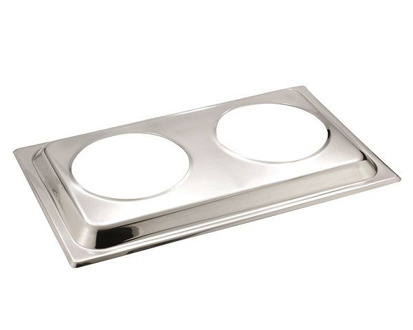 Couvercle perforé APS Bain-Marie, environ 54 x 33,5 cm, inox 18/10, 12243